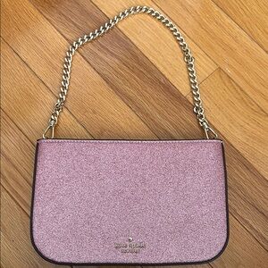 Kate Spade Pink and Gold Glitter Shoulder Bag